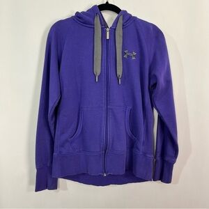 Women’s Purple Grey Under Armour Hoodie Jacket Sz XS